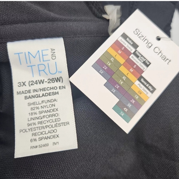 Time & Tru Key Neckline Halter Swim Top Size 3X 24 26W NWT Black Good Coverage - Picture 6 of 7